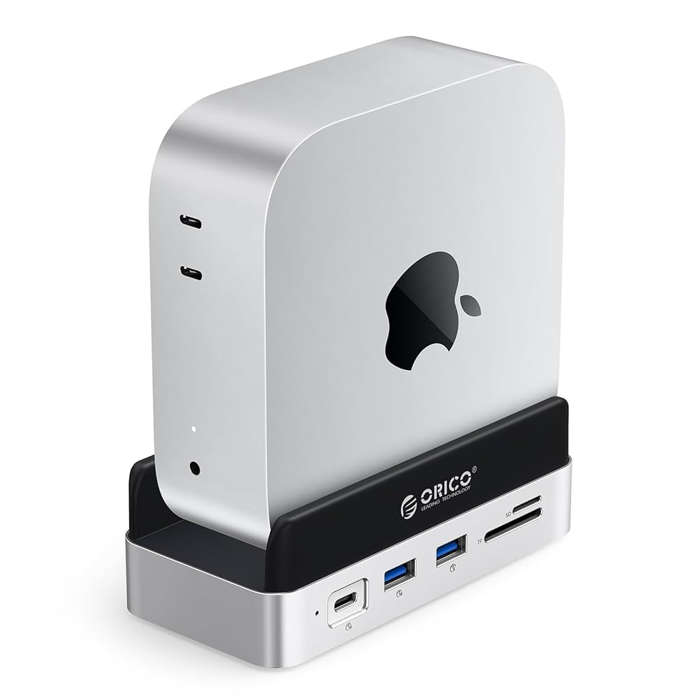 ⭕️ORICO Mac Mini M4 アルミ製ドッキングステーションM45P Amazon.co.jp: ORICO MiniLink Mac Mini M4 アルミ製ドッキング